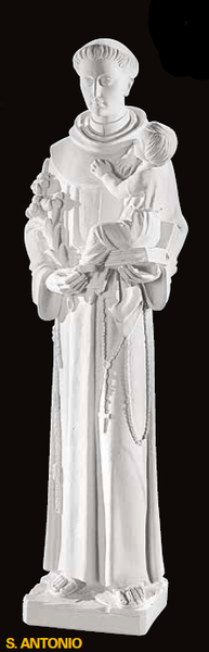 Carrara Marble Saint Anthony Made in Italy Sculpture San Antonio